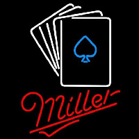 Miller Cards Beer Sign Neontábla
