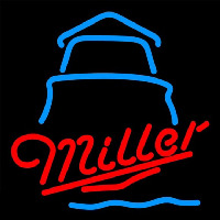 Miller Day Lighthouse Beer Sign Neontábla