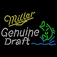 Miller Genuine Draft Blinking Fish Beer Sign Neontábla