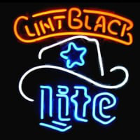 Miller Lite Clint Black Logó Kocsma Bolt Sör Kocsma Neontábla Karácsonyi ajándék