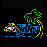 Miller Lite Eagle Palm Tree With Wave Neontábla