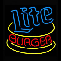 Miller Lite Hamburger Neontábla