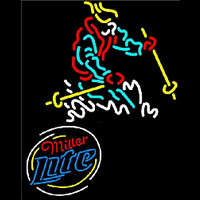 Miller Lite Logo with Skier Neontábla