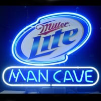 Miller Lite Man Cave Open Neontábla