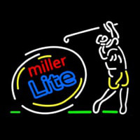 Miller Lite Sequencing Swinging Golfer Neontábla
