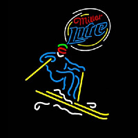 Miller Lite Skier Neontábla