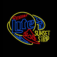 Miller Lite Surfer Sunset Strip Neontábla