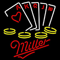 Miller Poker Ace Series Beer Sign Neontábla