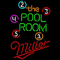 Miller Pool Room Billiards Beer Sign Neontábla