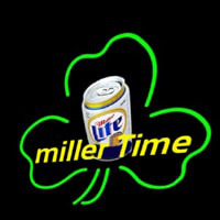 Miller Time Can Shamrock Neontábla