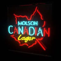 Molson Canadian Lager Sör Kocsma Nyitva Neontábla