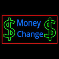 Money Change With Dollar Logo Neontábla