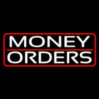 Money Orders With Red Border And Line Neontábla