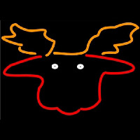 Moose Head with Logo Neontábla