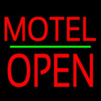 Motel Block Open Green Line Neontábla