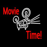 Movie Time With Logo Neontábla