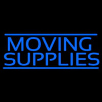 Moving Supplies Blue Double Lines Neontábla