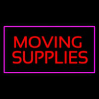 Moving Supplies Rectangle Purple Neontábla