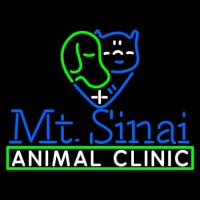 Mt Sinai Animal Clinic Logo Neontábla