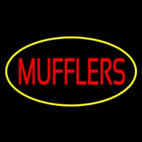 Mufflers Yellow Oval Neontábla