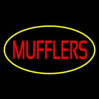 Mufflers Yellow Oval Neontábla