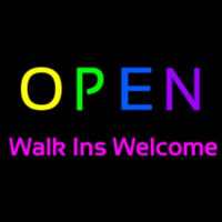 Multi Colored Open Walk Ins Welcome Neontábla