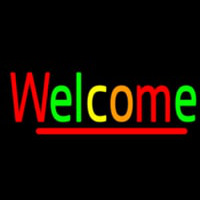 Multi Colored Welcome Neontábla