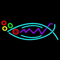 Multicolor Fish Logo Neontábla