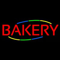 Multicolored Block Bakery Neontábla