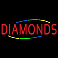 Multicolored Deco Style Diamonds Neontábla