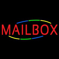 Multicolored Deco Style Mailbo  Neontábla
