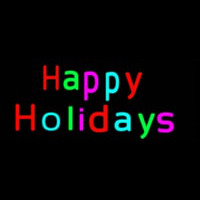 Multicolored Happy Holidays Neontábla