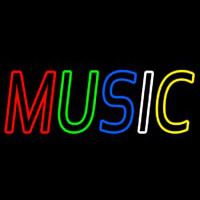Multicolored Music Neontábla