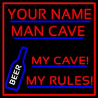 My Cave My Rules Man Cave Neontábla