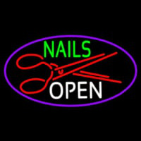 Nails Open With Scissors Neontábla