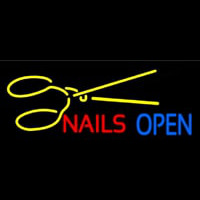 Nails Open With Scissors Neontábla