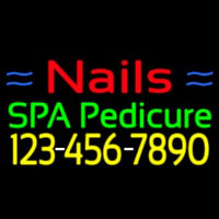 Nails Spa Pedicure With Phone Number Neontábla