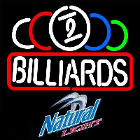 Natural Light Ball Billiards Te t Pool Beer Sign Neontábla