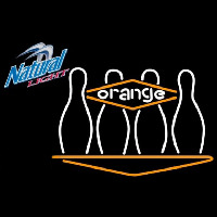 Natural Light Bowling Orange Beer Sign Neontábla