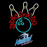 Natural Light Bowling Pool Beer Sign Neontábla