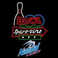 Natural Light Bowling Spare Time Beer Sign Neontábla