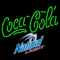 Natural Light Coca Cola Green Beer Sign Neontábla