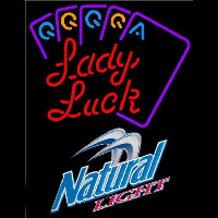 Natural Light Lady Luck Series Beer Sign Neontábla