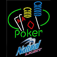 Natural Light Poker Ace Coin Table Beer Sign Neontábla