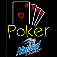 Natural Light Poker Ace Series Beer Sign Neontábla