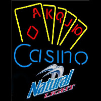 Natural Light Poker Casino Ace Series Beer Sign Neontábla