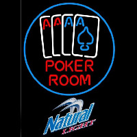 Natural Light Poker Room Beer Sign Neontábla