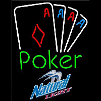Natural Light Poker Tournament Beer Sign Neontábla