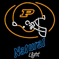Natural Light with Purdue University Boilermakers Helmet Beer Sign Neontábla