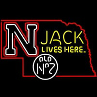 Nebraska Jack Lives Here Neontábla